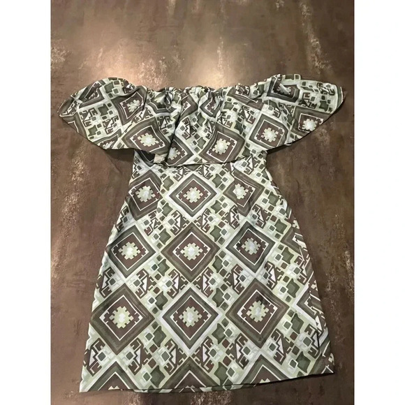 Baum und Pferdgarten Alice Mini Dress Womens Size 4 Multi Lined Off the Shoulder - Picture 7 of 8